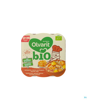 Olvarit bio 12-36m buttern.pat.douce carot. poulet