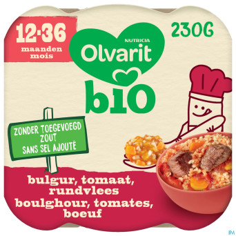 Olvarit bio 12-36m boulghour tomates boeuf
