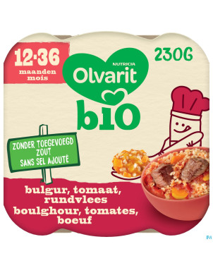 Olvarit bio 12-36m boulghour tomates boeuf