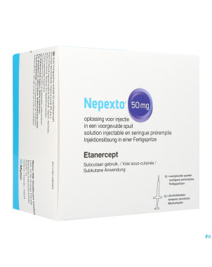 Nepexto 50mg sol inj seringue preremplie 12