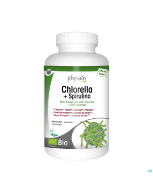 Physalis chlorella + spirulina 400mg comp 500