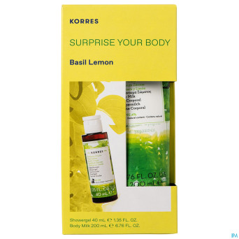 Korres kg basil lemon surprise mix set 200ml+40ml