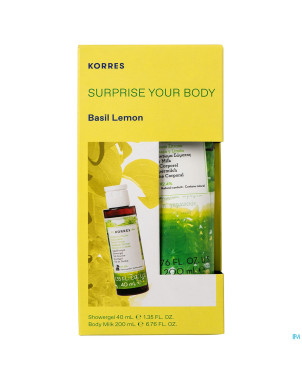 Korres kg basil lemon surprise mix set 200ml+40ml