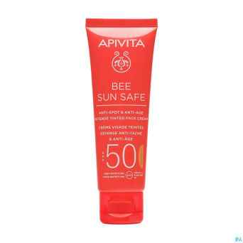 Apivita a/spot&a/age defen.tint.face cr spf50 50ml