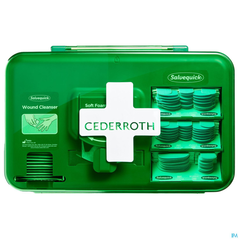 Salvequick dispenser soin plaie bleu