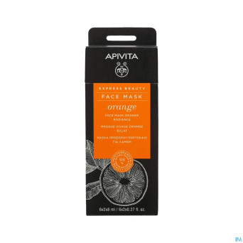 Apivita express beauty face mask orange rad. 2x8ml