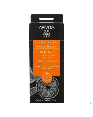 Apivita express beauty face mask orange rad. 2x8ml