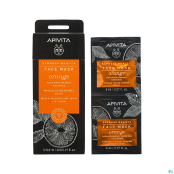 Apivita express beauty face mask orange rad. 2x8ml