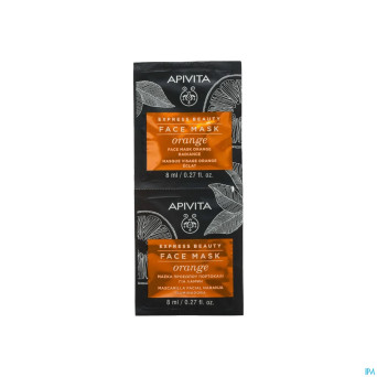 Apivita express beauty face mask orange rad. 2x8ml