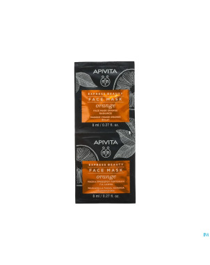 Apivita express beauty face mask orange rad. 2x8ml