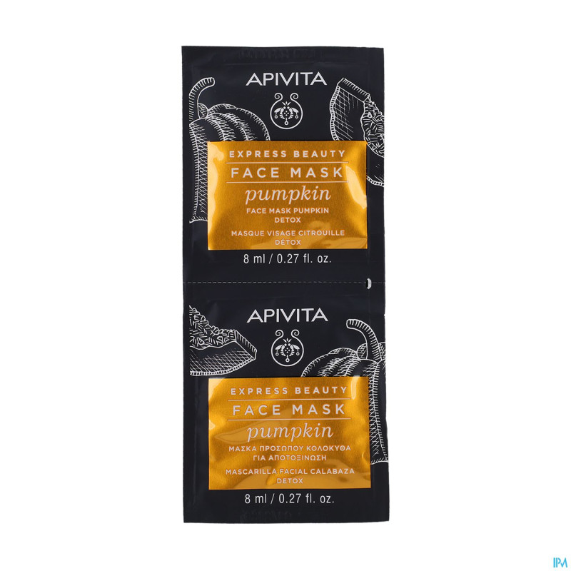 Apivita express beauty face mask pumpkin det.2x8ml
