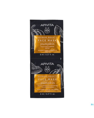 Apivita express beauty face mask pumpkin det.2x8ml