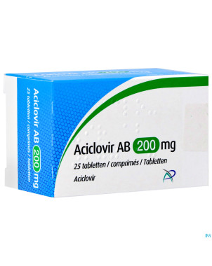 Aciclovir ab 200mg comp  25