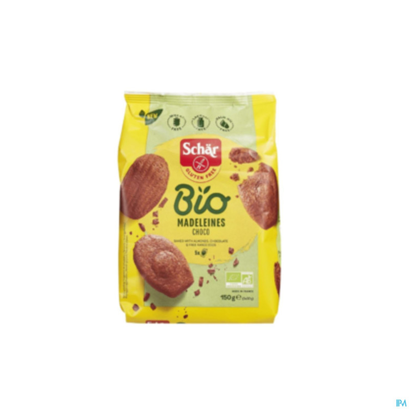 Schar bio madeleines choco    150g revogan