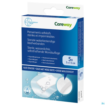 Careway pansements wtp steriles 5cmx7,5cm    5