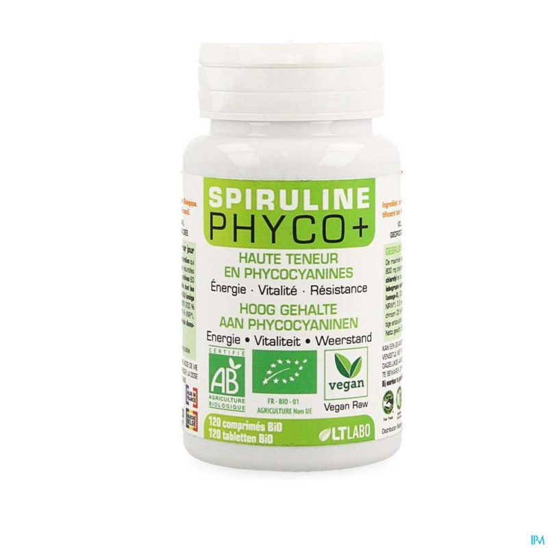 Lt labo spiruline bio 500mg phyco+    comp 180