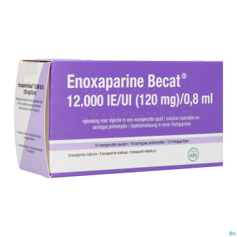 Enoxaparine becat 12000iu 150mg/ml ser preremp. 10