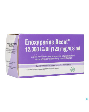 Enoxaparine becat 12000iu 150mg/ml ser preremp. 10