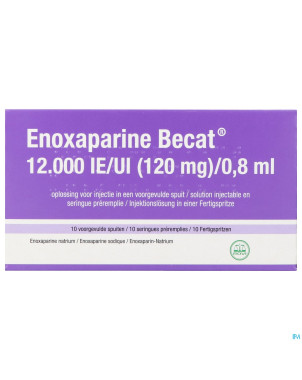 Enoxaparine becat 12000iu 150mg/ml ser preremp. 10