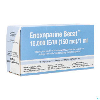 Enoxaparine becat 15000iu 150mg/ml ser preremp. 10