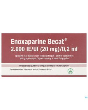 Enoxaparine becat  2000iu 100mg/ml ser preremp. 10