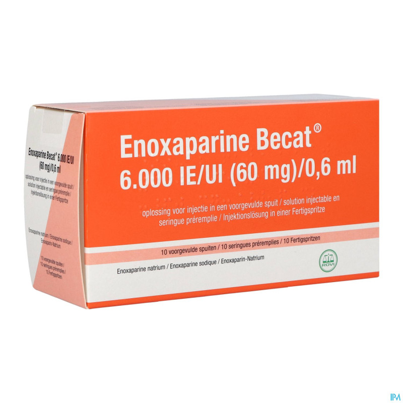 Enoxaparine becat  6000iu 100mg/ml ser preremp. 10