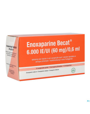 Enoxaparine becat  6000iu 100mg/ml ser preremp. 10