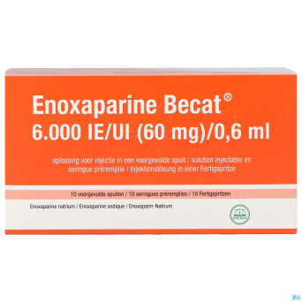 Enoxaparine becat  6000iu 100mg/ml ser preremp. 10