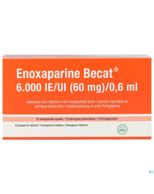 Enoxaparine becat  6000iu 100mg/ml ser preremp. 10