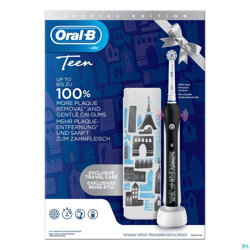 Oral-b d601 teens black + travelcase gratuit