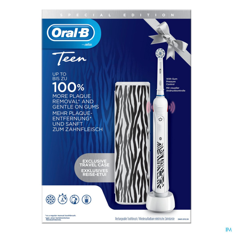 Oral-b d601 teens white + travelcase gratuit