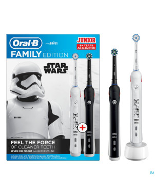 Oral-b family pro2 black + junior star wars