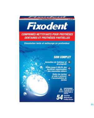 Fixodent tablettes dentiers comp 54