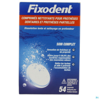 Fixodent tablettes dentiers comp 54