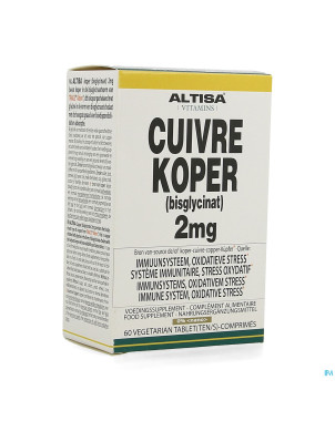 Altisa cuivre bisglycinate 2mg    comp 60