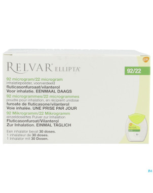 Relvar ellipta  92/22mcg abacus pdr inhal 1x30dose