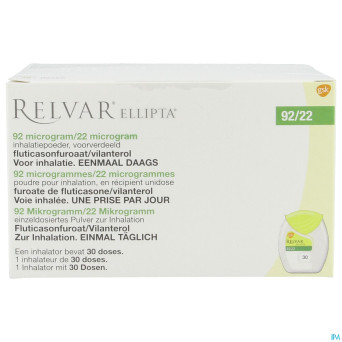 Relvar ellipta  92/22mcg abacus pdr inhal 1x30dose