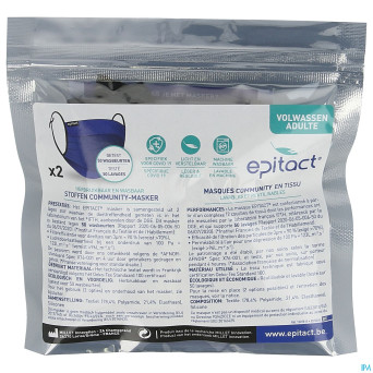 Masque community tissu lavab. reutilisab. adulte 2