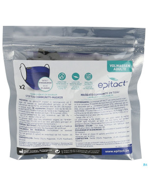 Masque community tissu lavab. reutilisab. adulte 2