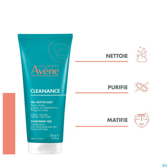 Avene cleanance gel nettoyant    tube 200ml