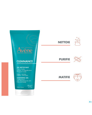 Avene cleanance gel nettoyant    tube 200ml