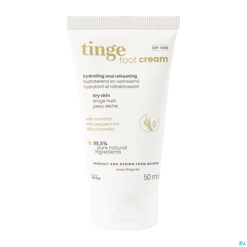 Tinge creme hydratante pieds secs    tube 50ml