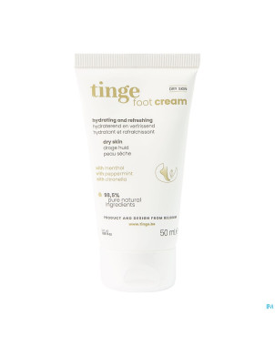 Tinge creme hydratante pieds secs    tube 50ml