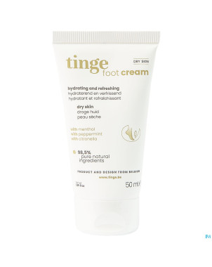 Tinge creme hydratante pieds secs    tube 50ml