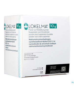 Lokelma 10g pdr pour susp orale sach  30