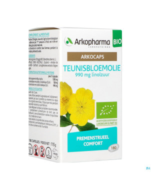 Arkogelules huile onagre bio caps 180   arkopharma