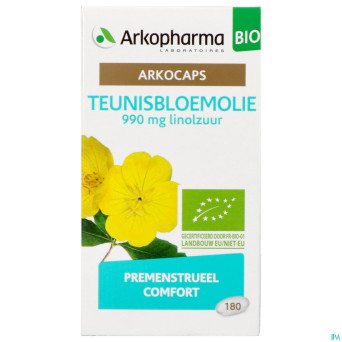Arkogelules huile onagre bio caps 180   arkopharma