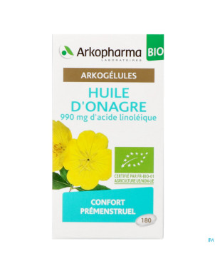 Arkogelules huile onagre bio caps 180   arkopharma