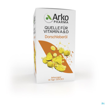 Arkogelules huile foie morue caps 220   arkopharma