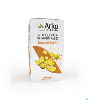 Arkogelules huile foie morue caps 220   arkopharma